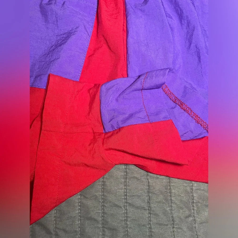 Urban Renewal‎ Red Purple Colorblock Reworked Shorts size XS - Picture 7 of 9